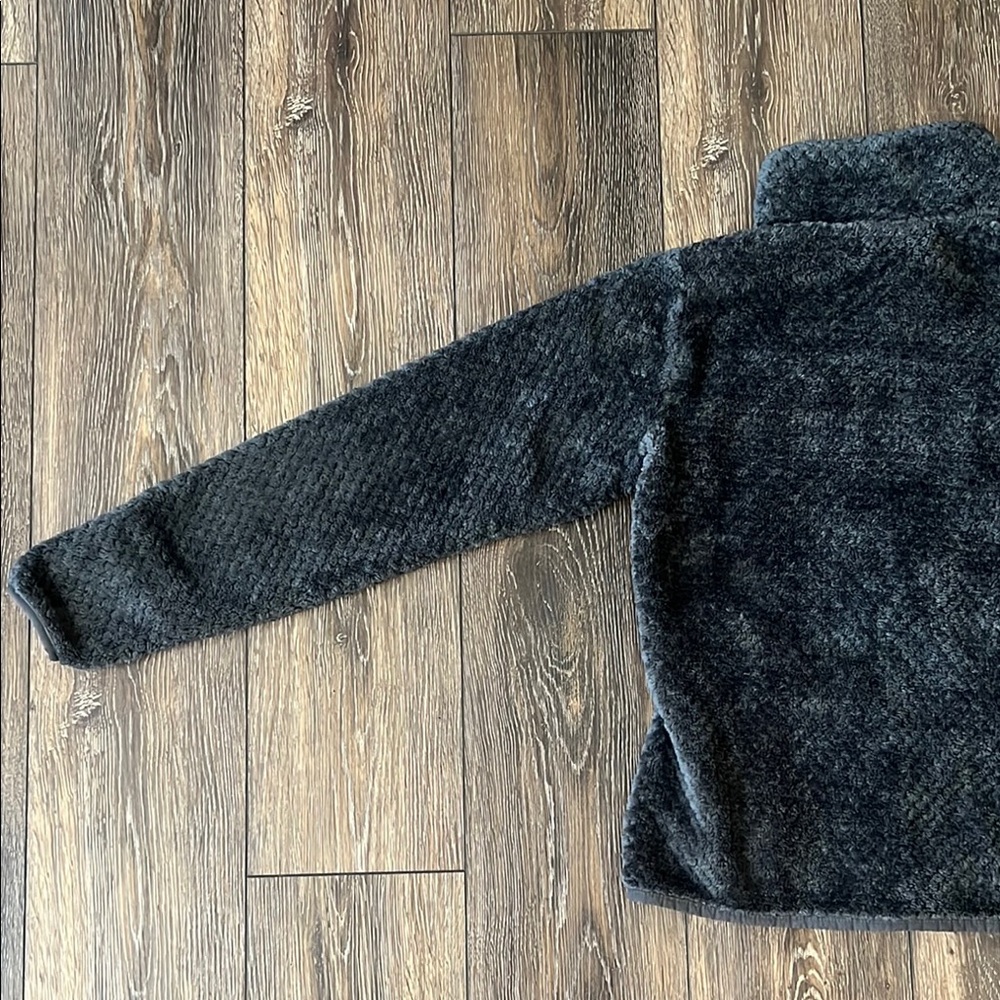 Columbia Jacket Women’s Charcoal Gray Fuzzy Full Zip Athleisure, Size Medium - Picture 8 of 14